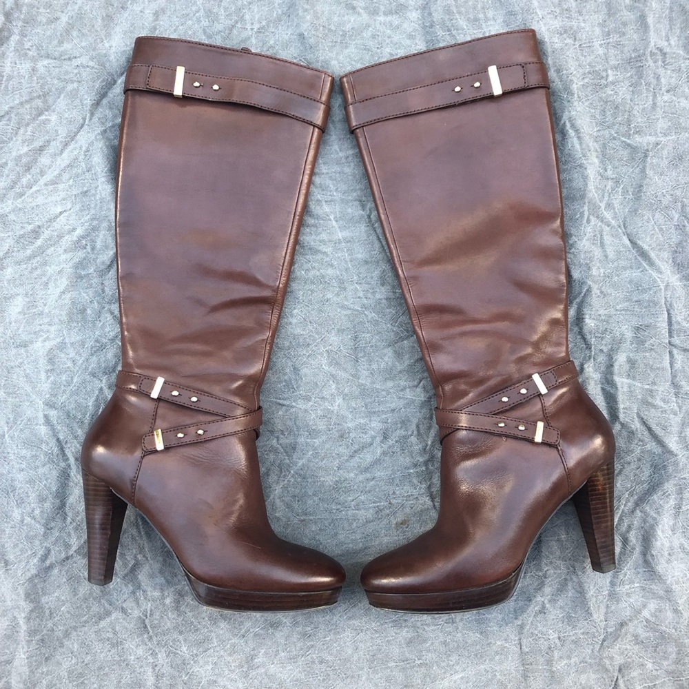 COLE HAAN Air Cara knee-high boot, chestnut color - Picture 3 of 8